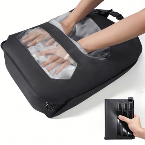 Travel Washing Bag, 2-in-1 Air Valve Design for Separate Washing and Less Water Use, Portable Travel Laundry Washing Bag for Camping, Cruise and RV Living - Travel Lighter, Carry Less - Image 1