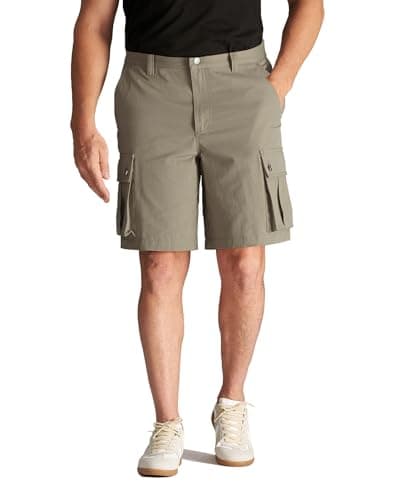 CHRONOLINE Men's Work Shorts Regular Fit Midweight Cotton Twill Cargo Shorts for Men Outdoor Shorts with Pocket, Olive Gray, 40 - Image 1