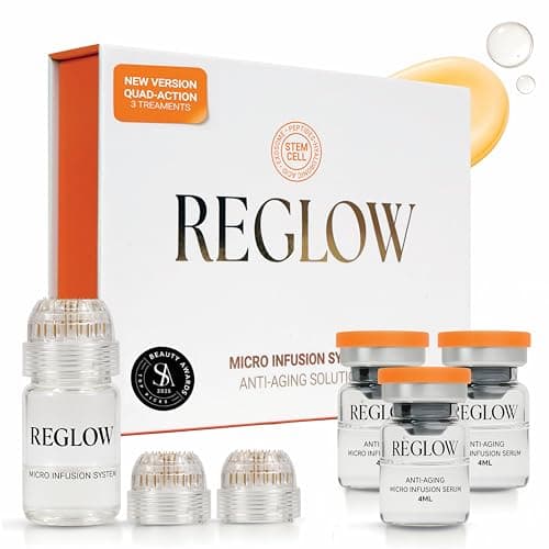 ReGlow Micro-Infusion with Quadra-Action Exosome & Stem Cell Serum for Face, Facial Treatment for Radiance, Smoother and Firmer-Looking Skin for All Skin Types, 6 Treatments New 24ml - Image 1