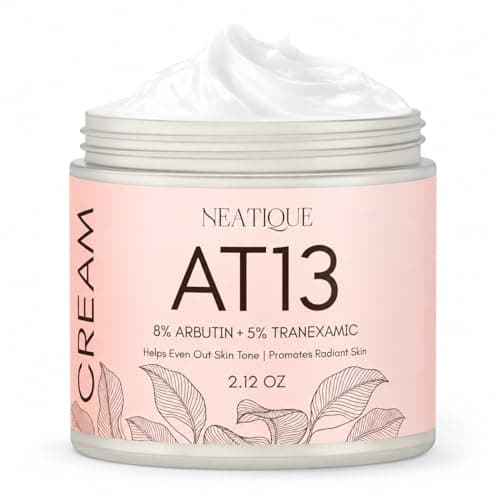Neatique Arbutin 8% + Tranexamic Acid 5% Face Cream, Dark Spot Corrector with Niacinamide & Glutathione, Lightweight Moisturizer for Uneven Tone & Post-Blemish Marks, 2 fl oz/60 ml - Image 1