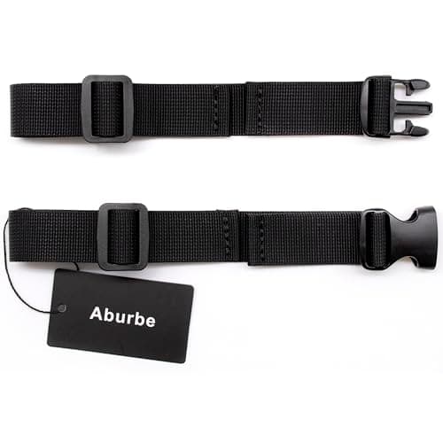 Aburbe Backpack Chest Strap, Universal Add on Adjustable Sternum Strap, Chest Belt Replacement, with Heavy Duty Quick Release Buckle Clip, for Travel, Hiking, Camping, School (Black)
