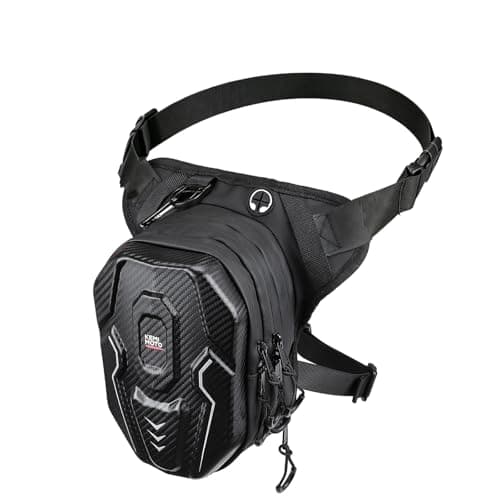 KEMIMOTO Motorcycle Thigh Bag for Men Women, EVA Hard Shell Leg Bag - Image 1