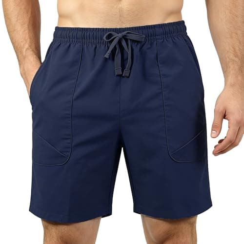 EMPTYPOP Mens Athletic Shorts with Pockets Lightweight Workout Shorts Quick Dry Basketball Shorts for Gym Running Golf Sports Navy Blue - Image 1