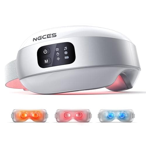 NGCES Eye Massager with Heat and Cooling, Red Light for Eyes 4 Modes Smart Sleep Mask for Relax Eye Strain, Daily Eye Spa, Improve Sleep Holiday Birthday Gifts for Women Men, Portable Travel Mask - Image 1
