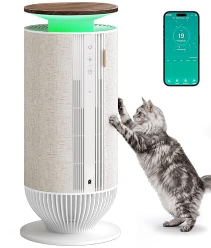 Petbobi Air Purifiers for Home Pets - Air Purifier for Large Room up to 3600 ft², H13 + H11 HEPA for Pet Odors & Hair Dander, 360° Airflow Air Cleaner with PM2.5 Monitor, App Control, Auto Mode - Image 1