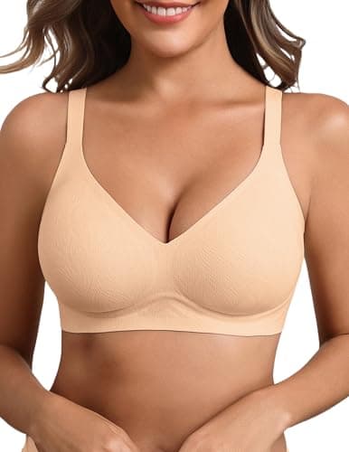 Avidlove Womens Seamless Bra Comfortable Push Up Bralattes Supportive No Underwire Bras Nude S - Image 1