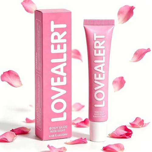 LOVEALERT Body Glue for Clothes – 20ml Liquid Fashion Tape Alternative, Fast Drying 60s Body Adhesive for Clothing, Sweat Resistant Skin Glue for Strapless Dresses, Low-Cut Tops, Wigs(Rose) - Image 1