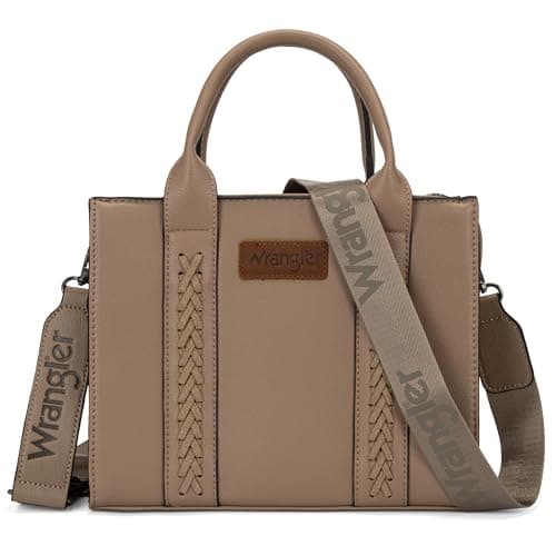 Wrangler Purses for Women Tote Bag Satchel Shoulder Top Handle Handbags Leather Medium Designer Cute Bags for Gift Travel Work Ladies WG70-8120DKH - Image 1