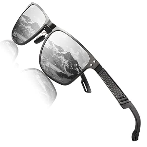 ANYLUV Polarized Sunglasses for Men Rectangular Classic Al-Mg Metal Frame Sun Glasses Mens Sunglasses with UV Protection - Image 1