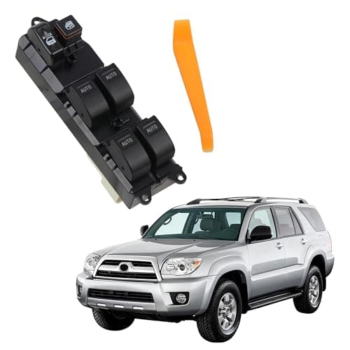 HIGH FLYING for Toyota 4Runner 4dr 2003-2009 Main Driver Side Master Window Switch with Auto-Up/Down LED Illumination (Orange Lighted) - Image 1