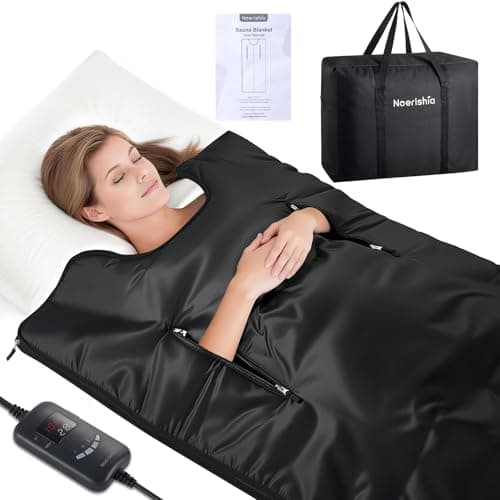 noerishia Portable Sauna Blanket for Home, Full Body Heating Wrap for Relaxation and Detox, Self Care Gifts, Washable & Foldable with Carrying Bag, 88-158℉, 10-60 Minutes Timer, (6 x 2.62) FT - Image 1
