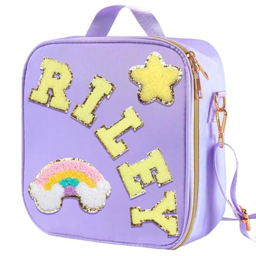 Individz Personalized Insulated Lunch Bag Box for Girls, Nylon Lunch Box with Name, Custom Kids Lunch Boxes, Back to School Supplies, Personalized Girl Brithday Gifts for School Classroom Picnic - Image 1