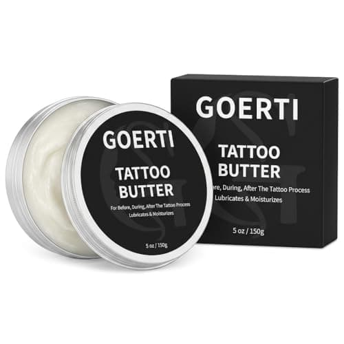 GOERTI Tattoo Aftercare Balm 5oz – Tattoo Butter for Hydrates New Tattoos & Brightening Old Ink | Vegan, Non-Greasy Moisturizer Cream for Tattooed Skin | Tattoo Cream for Dry & Sensitive Skin - Image 1