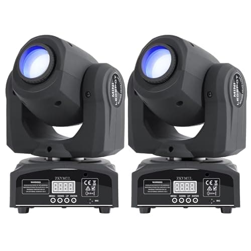 ZKYMZL 2 PCS 60W LED Moving Head DJ Lights - Professional Stage Lighting with 8 GOBOs & 8 Vivid Colors, Sound Activated, DMX512 Control - Perfect dj Lights for Parties, Weddings & More Events... - Image 1