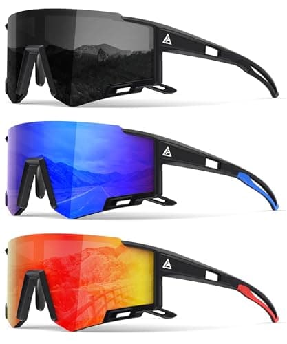 NSSIW Kids-Sunglasses Sports Sun Glasses: Youth Baseball Sunglasses Shades for Boys Girls UV400 Cycling 3 Pack Age 6-16 - Image 1