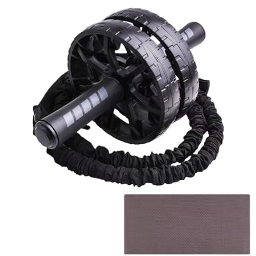 Ab Roller Wheel, Abdominal Wheel for Abdominal Exercise Machine, Arespark Home Gym Equipment for Core Workout, No Noise Ab Roller Exercise Equipment with Knee Mat and Foam Handle (2-black) - Image 1