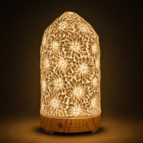 Sunflower Ceramic Essential Oil Diffusers,Small Cute for Office, Home for Aromatherapy,Bedroom Humidifier Air Fragrance,Room Scent, Smell,Light Decor para Casa De Essentials Aesthetic Electric Aroma - Image 1