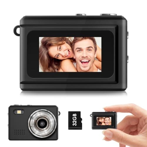 Mini Keychain Camera 1080P – Vintage Tiny Digital Camera with 32GB Card, 12MP Photo Mini Camera Keychain, Birthday Gifts for Women and Men, Graduation Gifts for Teens Girls Boys - Image 1