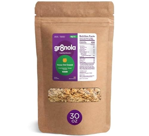 gr8nola HONEY OAT CRUNCH — Nut-Free Granola Cereal — Healthy, Better-for-You and Made with Superfoods Honey, Cinnamon, Flaxseed — Contains No Almonds — Soy Free, Dairy Free & No Refined Sugar — 30 Oz - Image 1