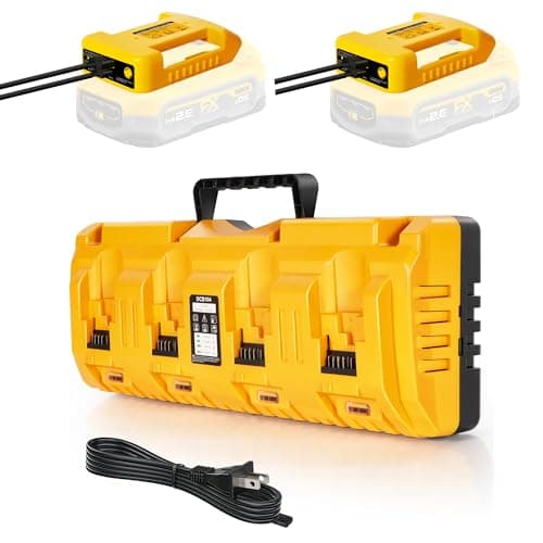 Replacement for Dewalt Battery Charger and 2 Pack USB Battery Adapter Compatible for Dewalt 20V Battery - Image 1