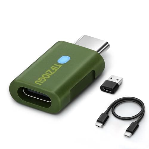 Tifziogu Motorcycle CarPlay Bluetooth Headset Bypass Adapter for Harley 12.3” Skyline OS, Newer Gold Wing Models, No Headset Required, USB-C Passthrough Charging, Military Green - Image 1