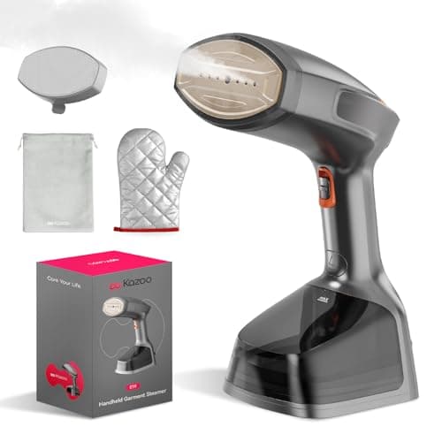 Handheld Steamer for Clothes, 1800W Portable Garment Steamer with 30s Fast Heat, 4 Fabric Modes for Silk/Wool/Cotton/Linen, 255ml Detachable Tank, Wrinkle Remover Iron Press with Lint Brush - Image 1