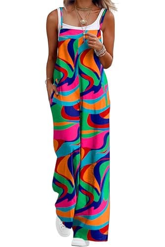 Lepunuo Plus Size Overall for Curvy Womens Wide Leg Rompers - Image 1
