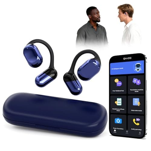AI Translator Earbuds Wireless Bluetooth - 164 Languages Translation with No Subscription Required, Audio and Video Calls Real Time Interpreter Translating Headphones for Business, Travel, Learning - Image 1