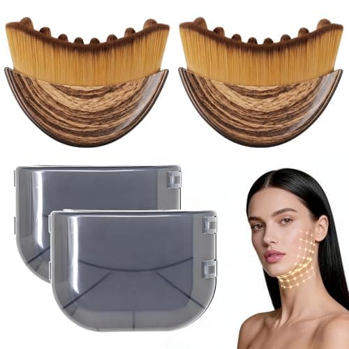 2Pack Lymphatic Contour Face Brush,Lymphatic Drainage Brush with Super Soft Bristles,Lymphatic Face Brush to Reduce Puffiness & Define Jawline,Face Sculpting Brush with Hypoallergenic Ergonomic - Image 1
