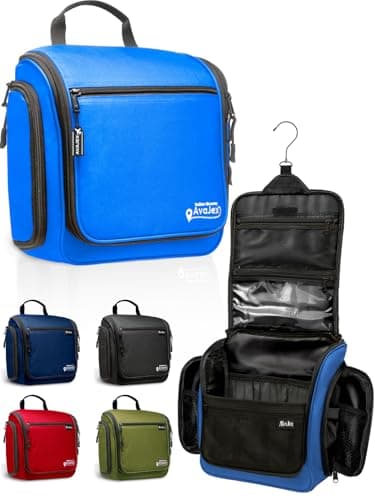 Travel Toiletry Bag for Men and Women - (10.6”x10.6”x3.2”) Large Hanging Toiletry Organizer - Waterproof Hygiene Bag with Metal XXL Swivel Hook, with Sturdy Zippers and 19 Compartments for Toiletries - Image 1