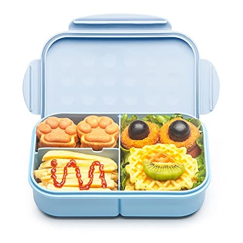 MISS BIG® Bento Lunch Box for Kids, 1150ml, 3 Compartments, Blue - Image 1