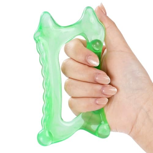 InfiniteRelax 6-in-1 Resin Body Gua Sha Facial Tools - Lymphatic Drainage Tool, Face Gua Sha Tool & Acupressure Tool - Body Guasha Tool, Trigger Point Massage Tool Fascia &Cellulite Massager(Green) - Image 1