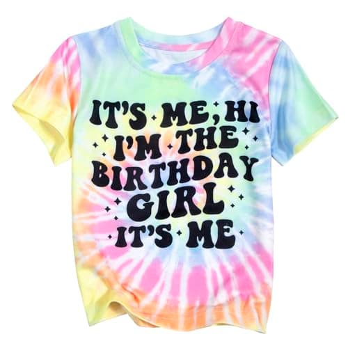 LOTUCY Birthday Girl Shirts Its Me Hi Im The Birthday Girl Its Me Shirt Letter Printed Party Outfit for Youth Girls - Image 1