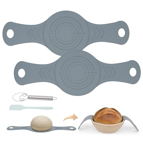 Sourdough Silicone Bread Sling For Dutch Oven, 2pcs Round Silicone Baking Mat with Long Handle, Non-Stick & Easy Clean Reusable Dutch Oven Liners, Sourdough Baking Supplies & Tools for Dough Transfer - Image 1