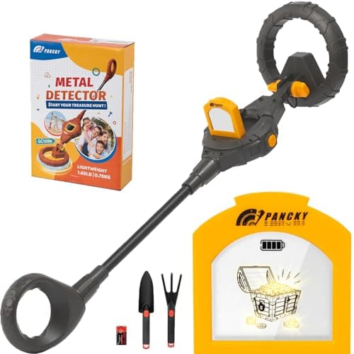 Metal Detector for Kids, IP68 Waterproof 3-10 Year Kids Metal Detector Kit with LCD Display, Automatic Sensitivity Adjustment, 6.55" Search Coil, 1.65lb Lightweight Boys Girls Gift, Carbon Black - Image 1