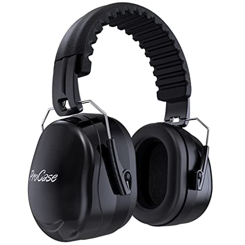 ProCase NRR 32dB Noise Reduction Ear Muffs for Adults & Kids, Hearing Protection for Shooting, Gun Range, Mowing, Construction & Autism Sensory Support, Foldable Safety Earmuffs – Black - Image 1
