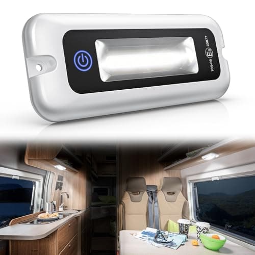 6 Inch RV Lights Interior with Smart Touch Control, LED Utility Awning Light White 6000K, IP68 Waterproof Aluminum for RV Trailers Travel Campers Cabinet SUV Truck MPV Hallway - Image 1