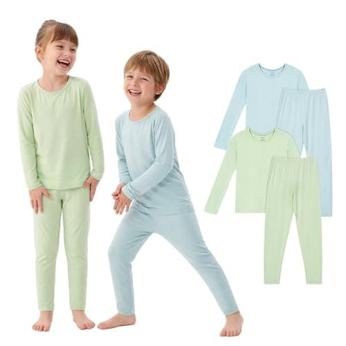 PurComfy SuperSoft Long Sleeve Toddler Pajamas, Premium Bamboo Viscose for Breathable Comfort, Boys & Girls Bamboo PJs, Toddler Long Sleeve Pajama Set, 5 Years - Image 1