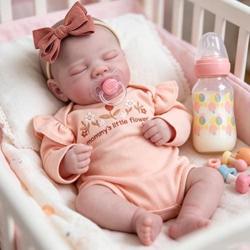 Milidool Realistic Reborn Baby Dolls Girl-20 Inch Real Life Baby Doll with Poseable Soft Body, Newborn Lifelike Baby Dolls with Accessories for 3+ Years Old Kids Girls Gift, Pretend Play, Collection - Image 1