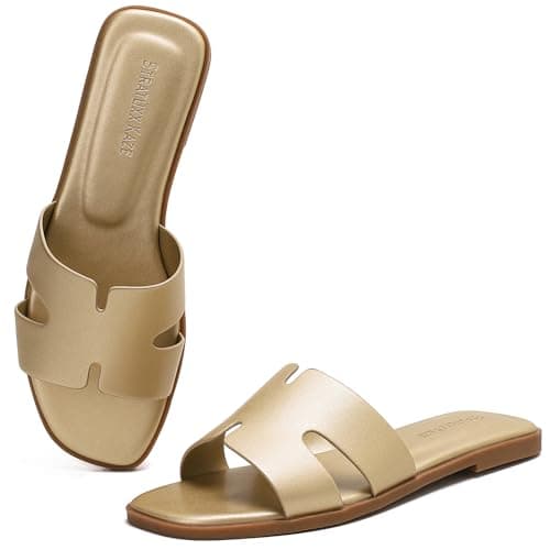 Stratuxx Kaze Open Toe Flat Dress Sandals Womens Slides Comfortable Summer Cute Beach Sandals for Women 2026 - Image 1