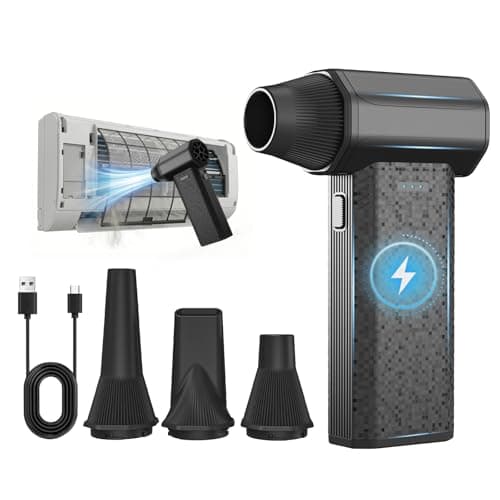 GRENTOOL Compressed Air Duster, 110000RPM Electric Air Duster – 240-Min Max Runtime & 2.5H Fast Charging, 3-Speed Rechargeable Mini Blower for AC, Keyboard, PC, Car, Home, Outdoor - Image 1