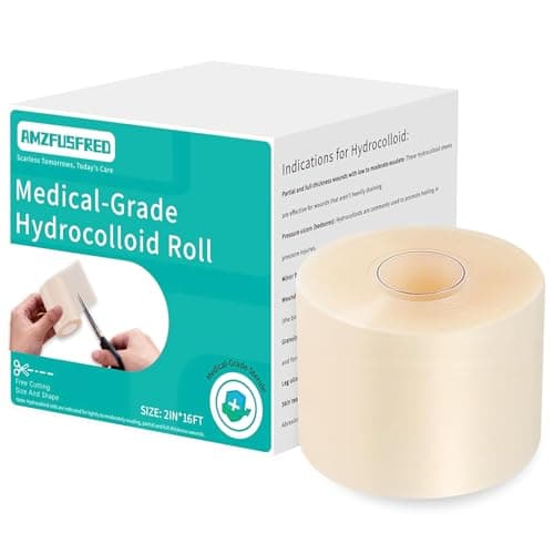 New Version Hydrocolloid Roll,2in*16ft Hydrocolloid Bandages for Wound Care,Medical-Grade Hydrocolloid Patch Bandages with Self-Adhesive, Flexible & Waterproof DIY Size & Shape (16FT)