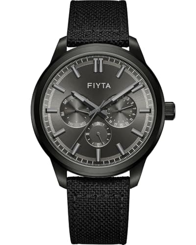 FIYTA Men's Quartz Watch Gold Watch Canvas Strap - Image 1