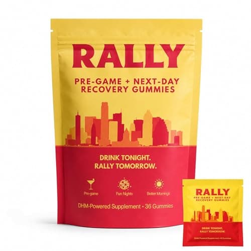 Rally Gummies Alcohol Pre-Game + Next Day Recovery Gummies | Works Before, During, or After Drinking | Science-Backed DHM, Electrolytes, B Vitamins, Vitamin C & Milk Thistle | Orange Flavor 36-Count - Image 1