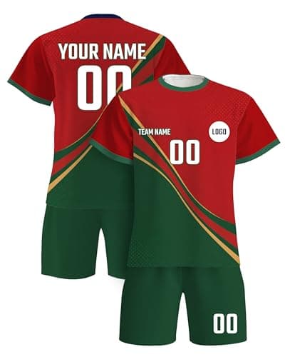 Custom Soccer Jersey with Name Number for Kids Adults, Personalized Football Shirt Pajamas Loungewear Set, Breathable Fan Uniform for 2026 Gameday Tournament, Camisa de Futbol para Hombres Kids. (PT) - Image 1