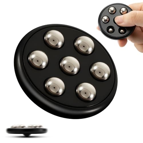 Handheld Fidget Toys for Adults, Metal Ball Push-Pop Scroll and Spin Fidget Toy, Endless Fun to Play with, Relieve Stress Anxiety, Improve Focus, EDC Fidgets for Office Home Gifts - Image 1