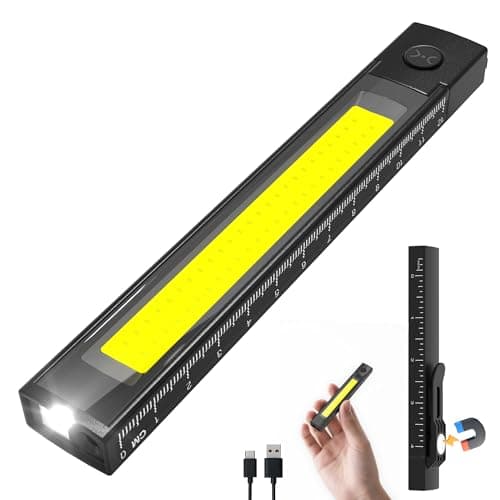 EGUKU Rechargeable Pen Light, 800 Lumen Pen Flashlights with COB Work Light, Portable LED Pocket Flashlight with 6 Light Modes, Clip Flashlight with Magnetic Base for Inspection, Work, Repair - Image 1