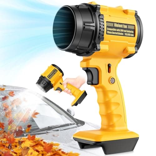 Rozlchar Cordless Leaf Blower Compatible for DeWALT 20V Max Batteries(Tool Only), 430CFM Handheld Blower Variable Speed for Lawn Care, Patio Cleaning, Dust, Garage & Light Snow - Image 1