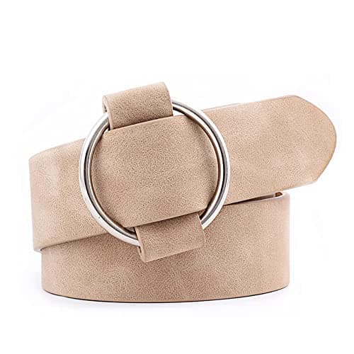 XZQTIVE Women Suede Belt Fashion Leather Belts With Silver Buckle Ladies Waist Belt For Jean Pant - Image 1
