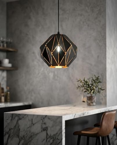 Omgomne Industrial Vintage Black Pendant Light 7.9 inch - Image 1